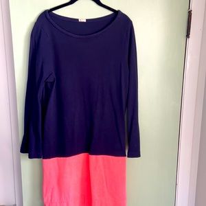 Blue and orange j crew dress